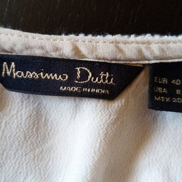 FREE WITH PURCHASE -MASSIMO DUTTI White Pull-Over Blouse Size 8 - Picture 4 of 7